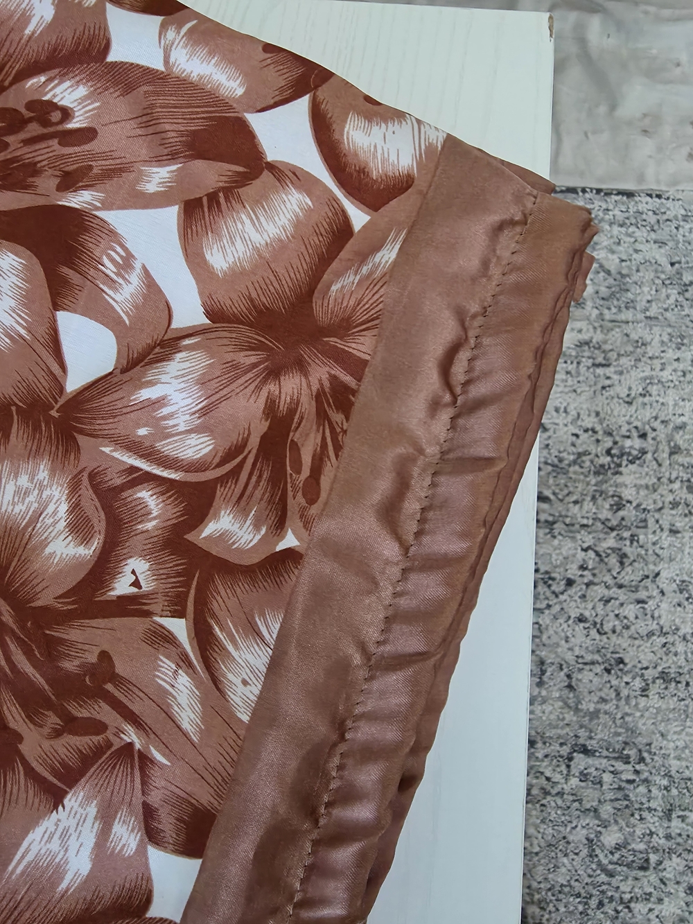 Bijoux Terner Rust Floral Satin Throw Pillowcase